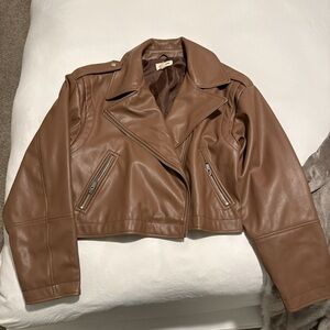 Classic Tan Leather Women's Jacket